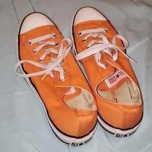 Orange All-Star Converses - 10 in Women / 8 in Men